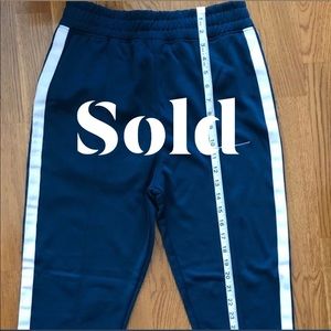 Mennace Skinny Joggers with Taping In Teal/Green